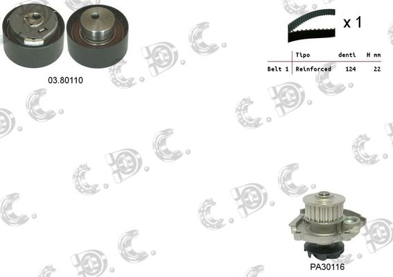 Autokit 04.5031PA - Pompa acqua + Kit cinghie dentate www.autoricambi360.it