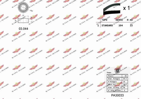 Autokit 04.5024PA - Kit cinghie dentate www.autoricambi360.it