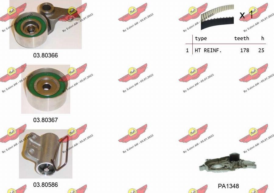 Autokit 04.5145CPA - Pompa acqua + Kit cinghie dentate www.autoricambi360.it