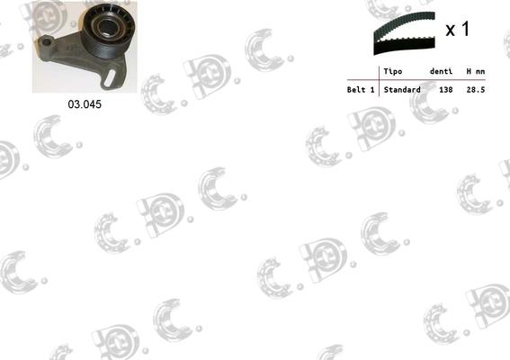 Autokit 04.5165 - Kit cinghie dentate www.autoricambi360.it
