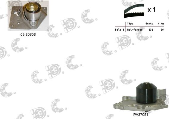 Autokit 04.5105PA - Pompa acqua + Kit cinghie dentate www.autoricambi360.it