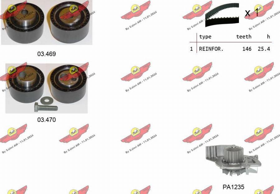 Autokit 04.5106PA - Pompa acqua + Kit cinghie dentate www.autoricambi360.it