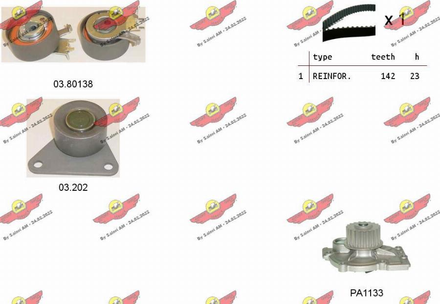 Autokit 04.5102PA - Pompa acqua + Kit cinghie dentate www.autoricambi360.it