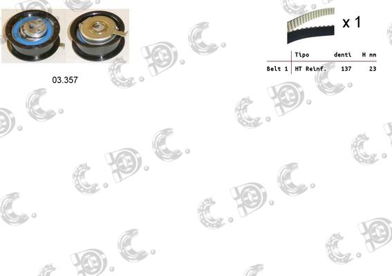 Autokit 04.5107 - Kit cinghie dentate www.autoricambi360.it