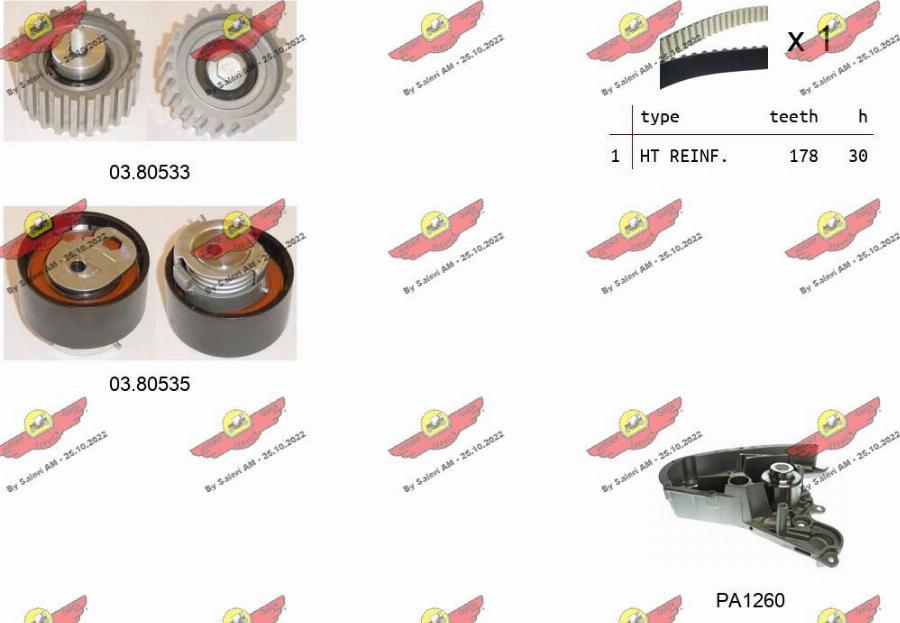 Autokit 04.5114PA - Pompa acqua + Kit cinghie dentate www.autoricambi360.it