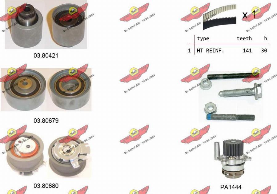Autokit 04.5118PA2 - Pompa acqua + Kit cinghie dentate www.autoricambi360.it