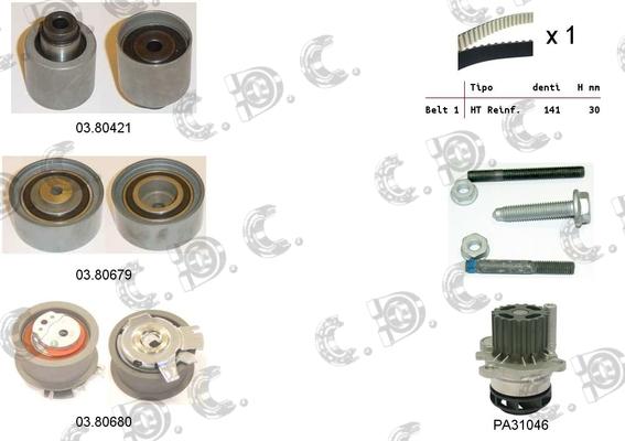 Autokit 04.5118PA - Pompa acqua + Kit cinghie dentate www.autoricambi360.it