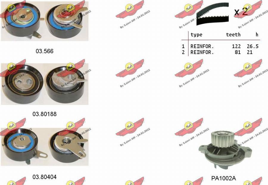 Autokit 04.5135PA - Pompa acqua + Kit cinghie dentate www.autoricambi360.it