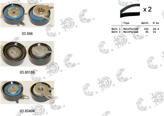 Autokit 04.5135 - Kit cinghie dentate www.autoricambi360.it