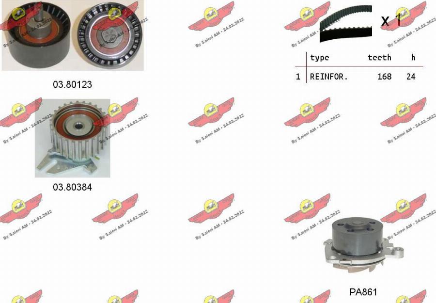 Autokit 04.5136PA - Pompa acqua + Kit cinghie dentate www.autoricambi360.it