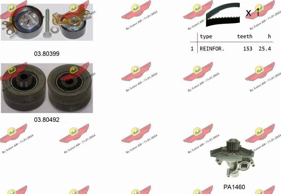 Autokit 04.5137PA2 - Pompa acqua + Kit cinghie dentate www.autoricambi360.it