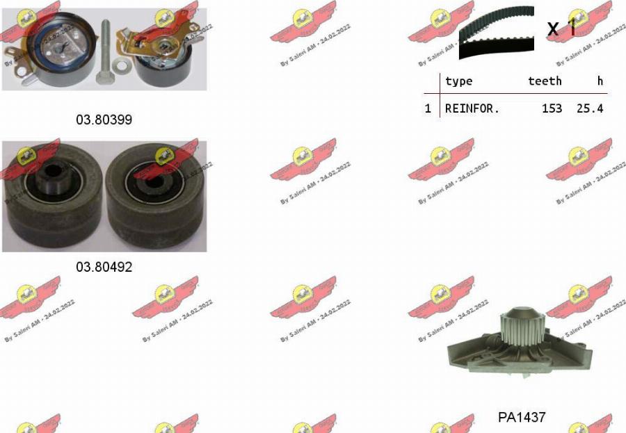 Autokit 04.5137PA - Pompa acqua + Kit cinghie dentate www.autoricambi360.it