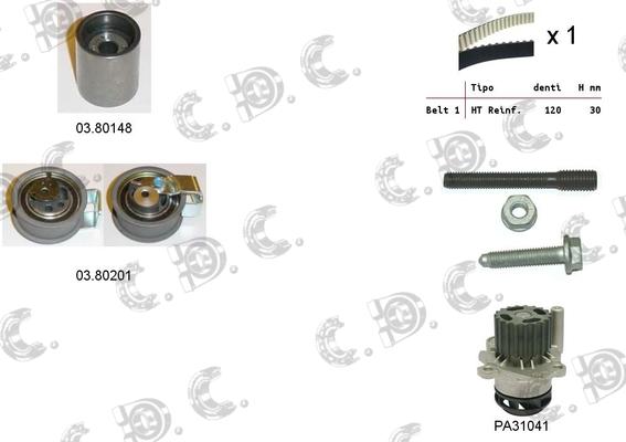 Autokit 04.5129PA2 - Pompa acqua + Kit cinghie dentate www.autoricambi360.it