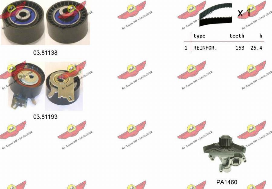 Autokit 04.5345PA - Pompa acqua + Kit cinghie dentate www.autoricambi360.it