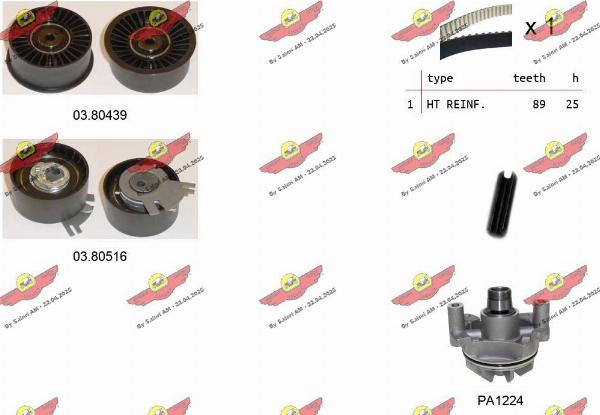 Autokit 04.5341PA - Pompa acqua + Kit cinghie dentate www.autoricambi360.it
