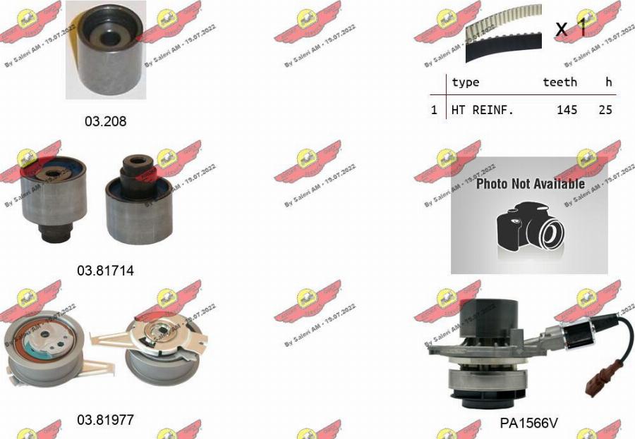Autokit 04.5355PA2 - Pompa acqua + Kit cinghie dentate www.autoricambi360.it