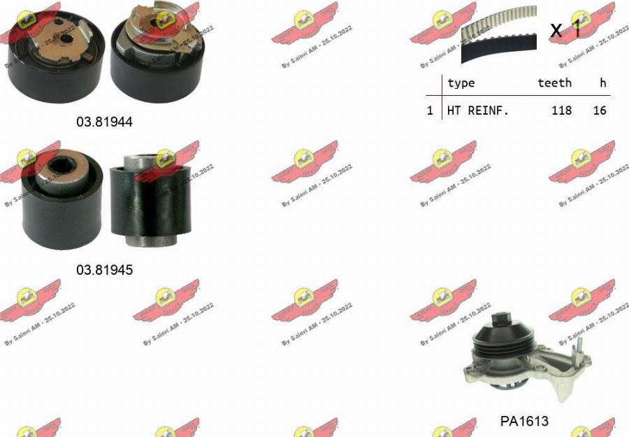 Autokit 04.5356PA2 - Pompa acqua + Kit cinghie dentate www.autoricambi360.it