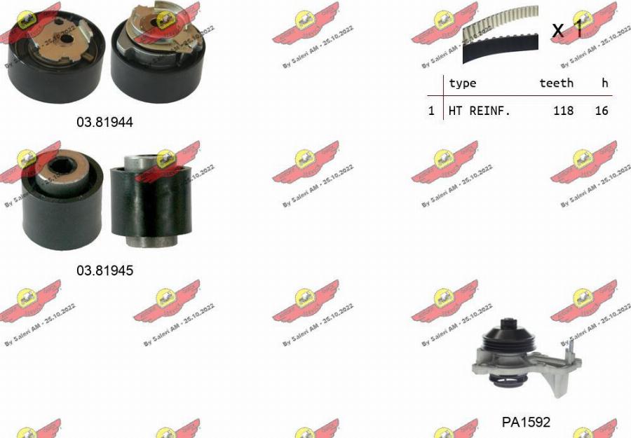 Autokit 04.5356PA - Pompa acqua + Kit cinghie dentate www.autoricambi360.it