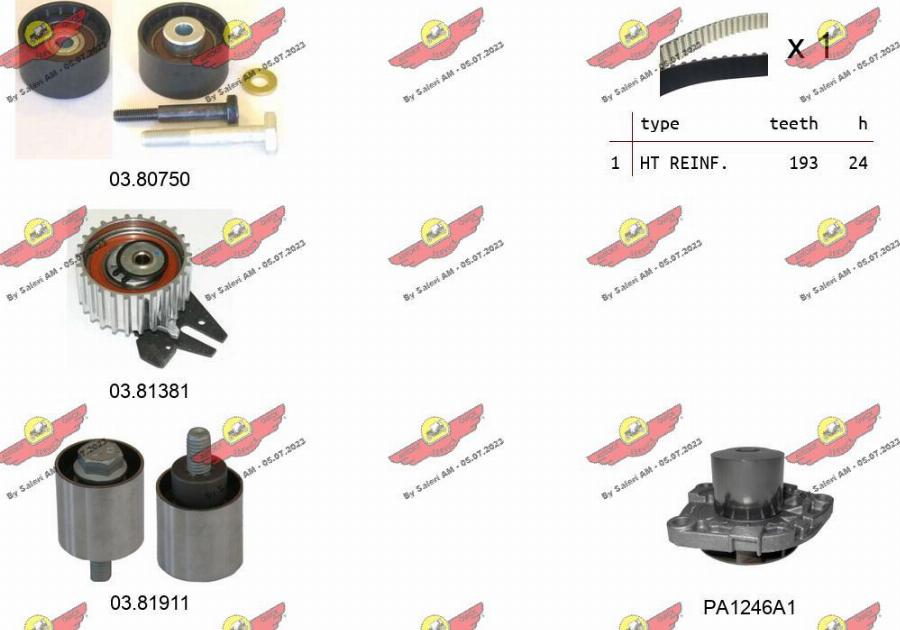 Autokit 04.5368PA - Pompa acqua + Kit cinghie dentate www.autoricambi360.it