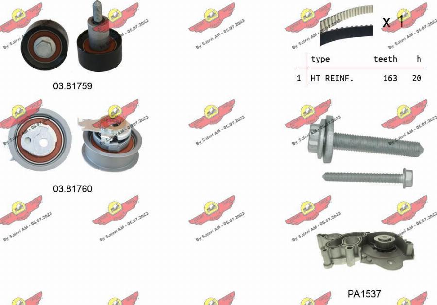 Autokit 04.5363PA - Pompa acqua + Kit cinghie dentate www.autoricambi360.it