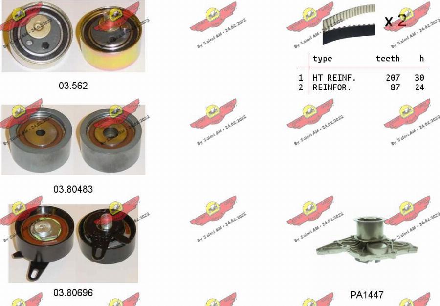Autokit 04.5362PA - Pompa acqua + Kit cinghie dentate www.autoricambi360.it