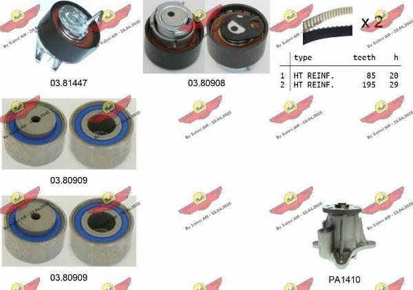 Autokit 04.5301PA - Pompa acqua + Kit cinghie dentate www.autoricambi360.it