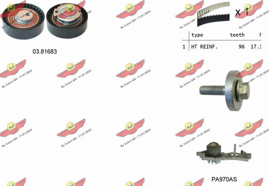 Autokit 04.5319PA2 - Pompa acqua + Kit cinghie dentate www.autoricambi360.it