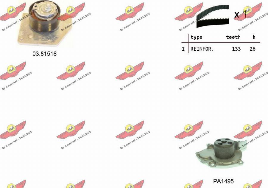 Autokit 04.5315PA - Pompa acqua + Kit cinghie dentate www.autoricambi360.it