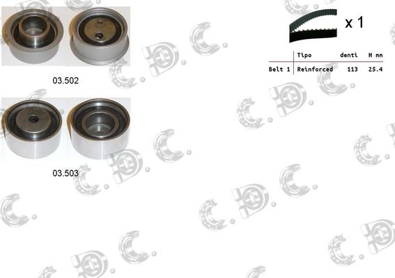 Autokit 04.5338 - Kit cinghie dentate www.autoricambi360.it