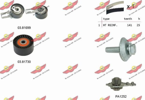 Autokit 04.5337PA - Pompa acqua + Kit cinghie dentate www.autoricambi360.it