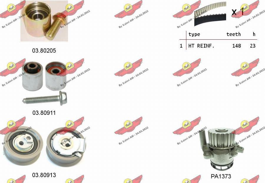 Autokit 04.5298PA - Pompa acqua + Kit cinghie dentate www.autoricambi360.it