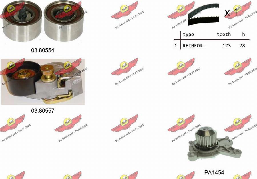 Autokit 04.5259PA2 - Pompa acqua + Kit cinghie dentate www.autoricambi360.it