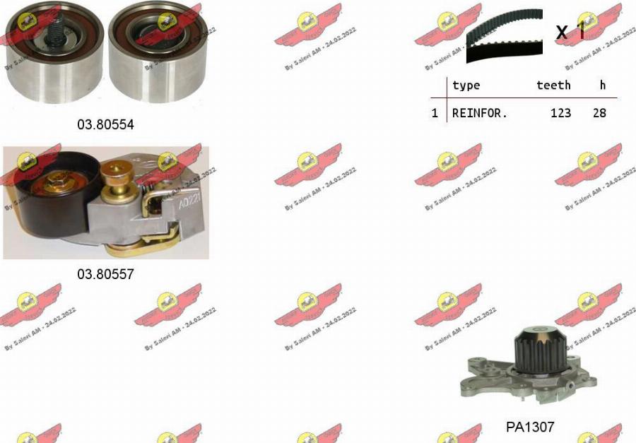 Autokit 04.5259PA - Pompa acqua + Kit cinghie dentate www.autoricambi360.it