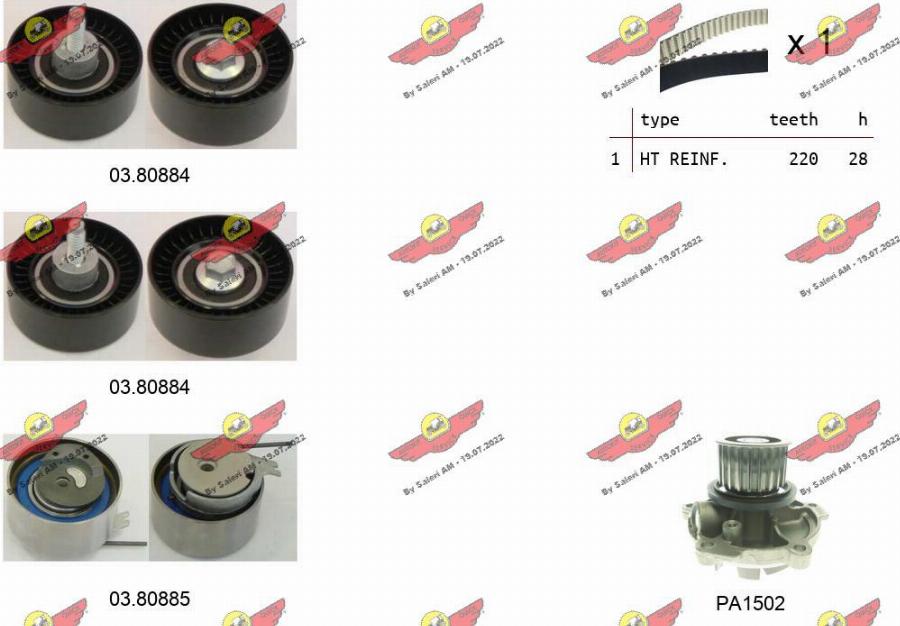 Autokit 04.5256PA - Pompa acqua + Kit cinghie dentate www.autoricambi360.it