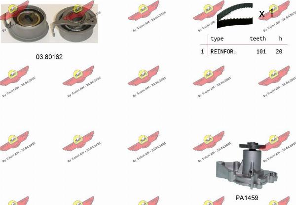 Autokit 04.5250PA - Pompa acqua + Kit cinghie dentate www.autoricambi360.it