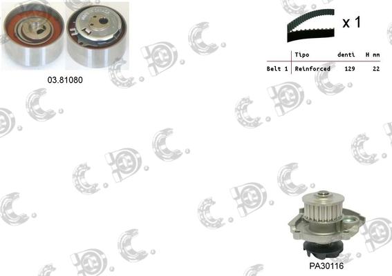 Autokit 04.5251PA - Pompa acqua + Kit cinghie dentate www.autoricambi360.it