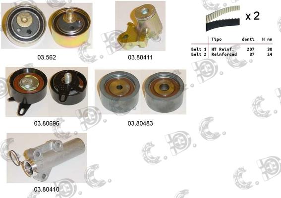 Autokit 04.5266C - Kit cinghie dentate www.autoricambi360.it