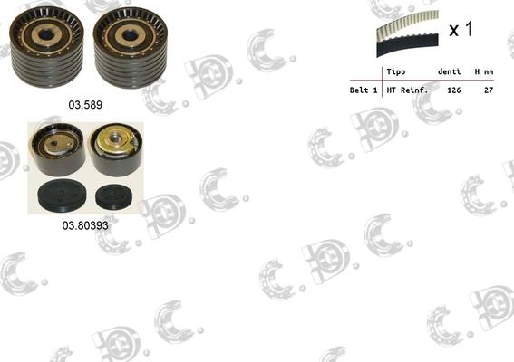 Autokit 04.5261 - Kit cinghie dentate www.autoricambi360.it