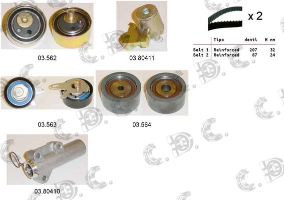 Autokit 04.5267C - Kit cinghie dentate www.autoricambi360.it