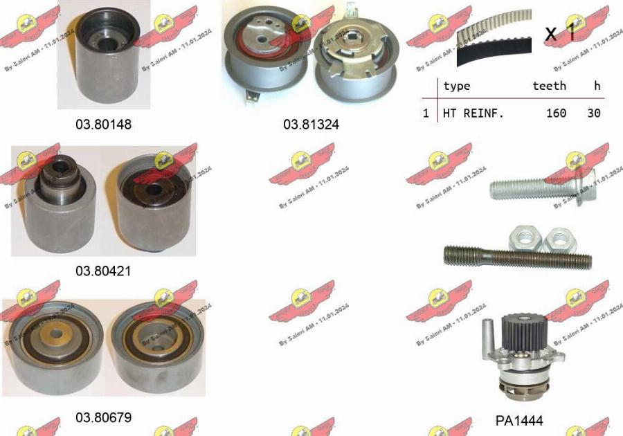 Autokit 04.5285PA2 - Pompa acqua + Kit cinghie dentate www.autoricambi360.it