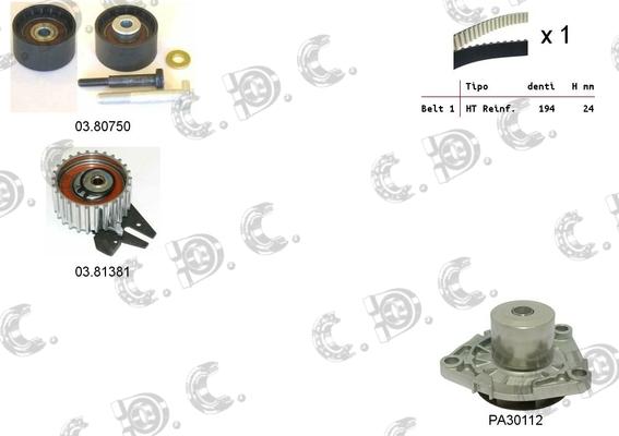 Autokit 04.5283PA - Pompa acqua + Kit cinghie dentate www.autoricambi360.it
