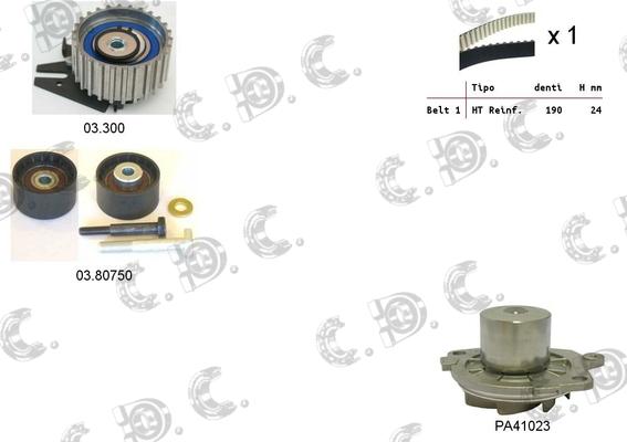 Autokit 04.5282PA - Pompa acqua + Kit cinghie dentate www.autoricambi360.it