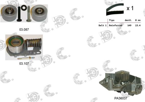 Autokit 04.5227PA - Pompa acqua + Kit cinghie dentate www.autoricambi360.it