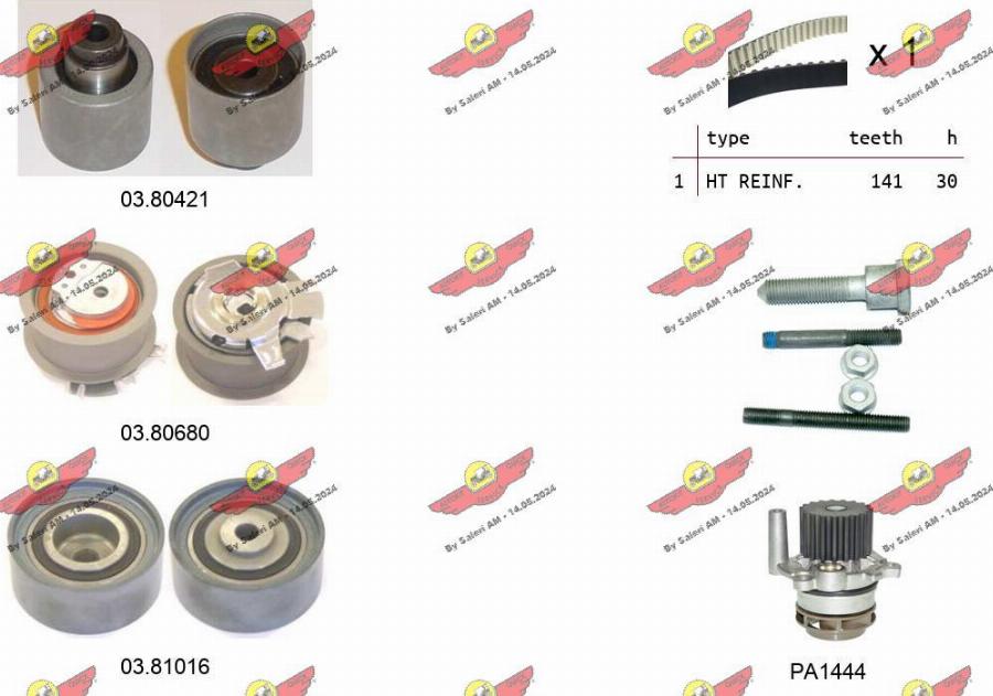 Autokit 04.5279PA2 - Pompa acqua + Kit cinghie dentate www.autoricambi360.it