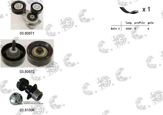Autokit 06.0043 - Kit Cinghie Poly-V www.autoricambi360.it