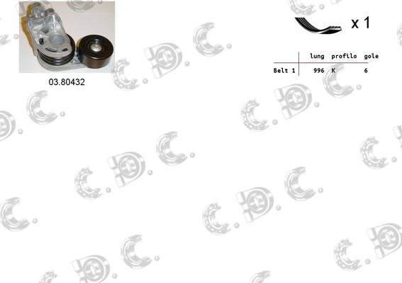 Autokit 06.0012 - Kit Cinghie Poly-V www.autoricambi360.it