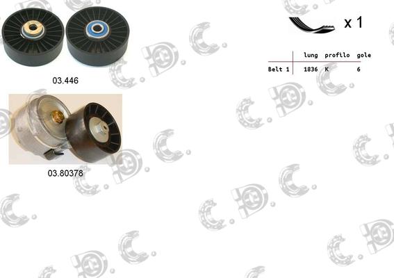 Autokit 06.0039 - Kit Cinghie Poly-V www.autoricambi360.it