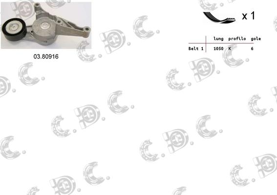 Autokit 06.0038 - Kit Cinghie Poly-V www.autoricambi360.it