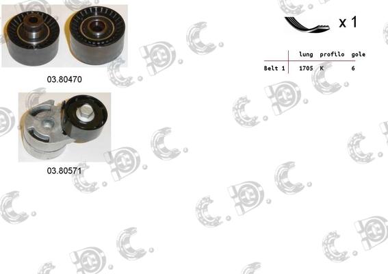 Autokit 06.0037 - Kit Cinghie Poly-V www.autoricambi360.it