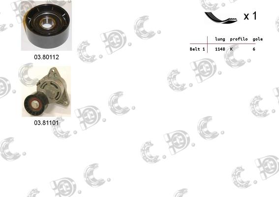 Autokit 06.0076 - Kit Cinghie Poly-V www.autoricambi360.it